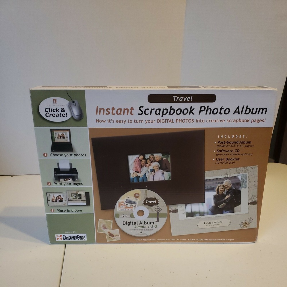 Travel‎ Instant Click & Create Scrapbook Photo Album and CD Set
